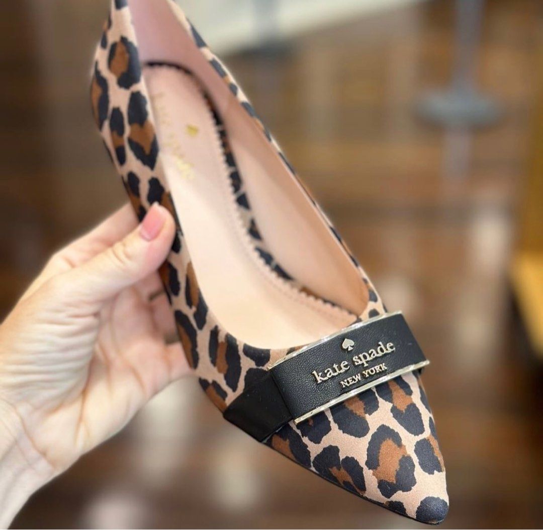 Kate spade leopard pumps cheap