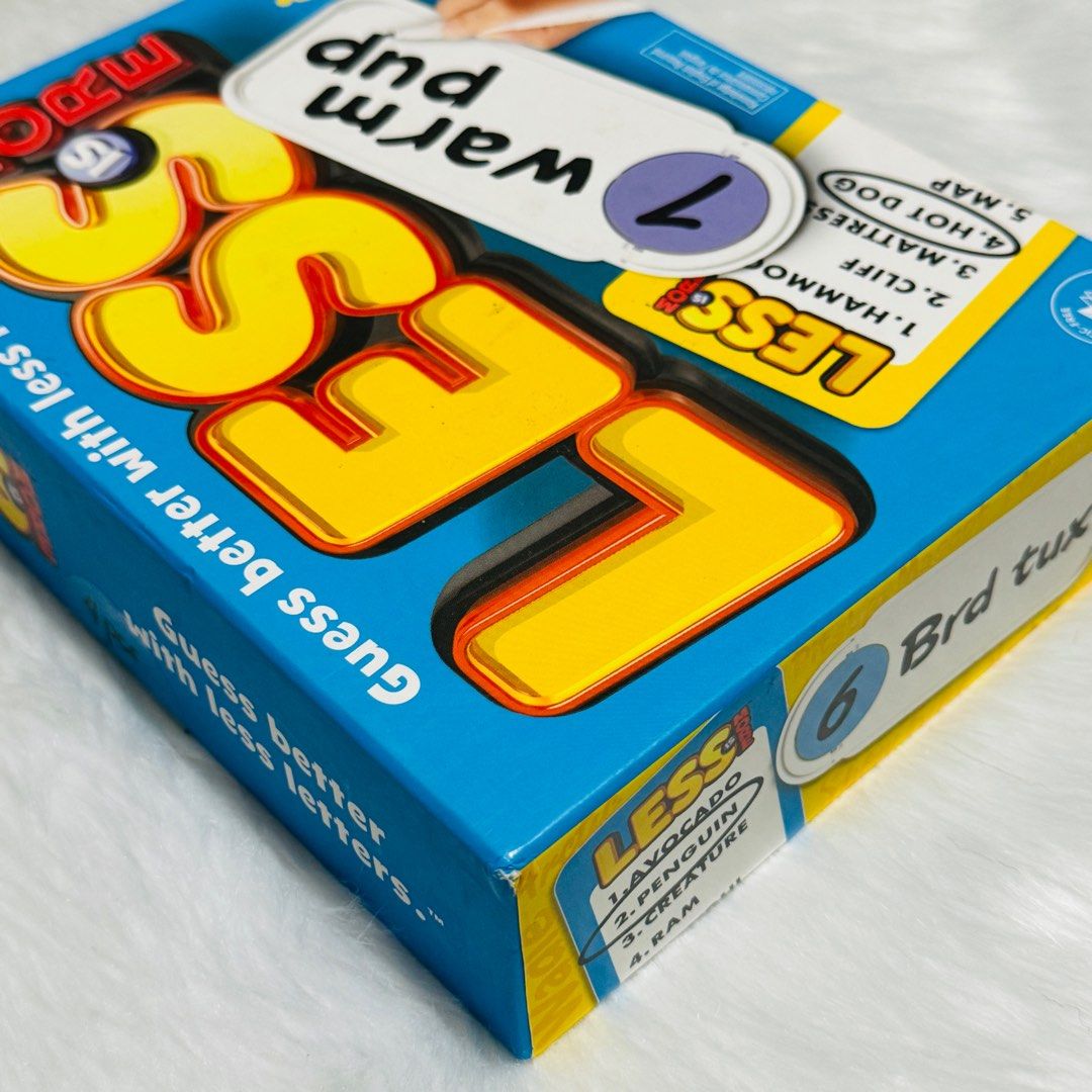 Less Letters Less is More Board Game Fun Word Letter Card Game Ages 8+ 3-6 Players ...