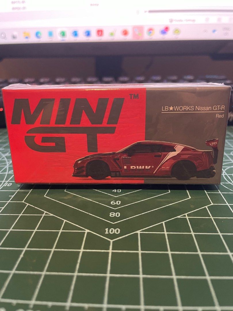 MINI GT #345 LB WORKS NISSAN GT-R R35 TYPE 2 REAR WING VER 3 RED LB ...