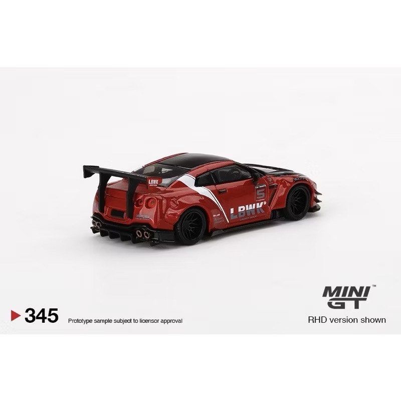 MINI GT #345 LB WORKS NISSAN GT-R R35 TYPE 2 REAR WING VER 3 RED LB ...