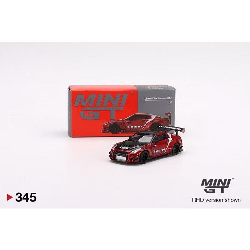 MINI GT #345 LB WORKS NISSAN GT-R R35 TYPE 2 REAR WING VER 3 RED LB ...