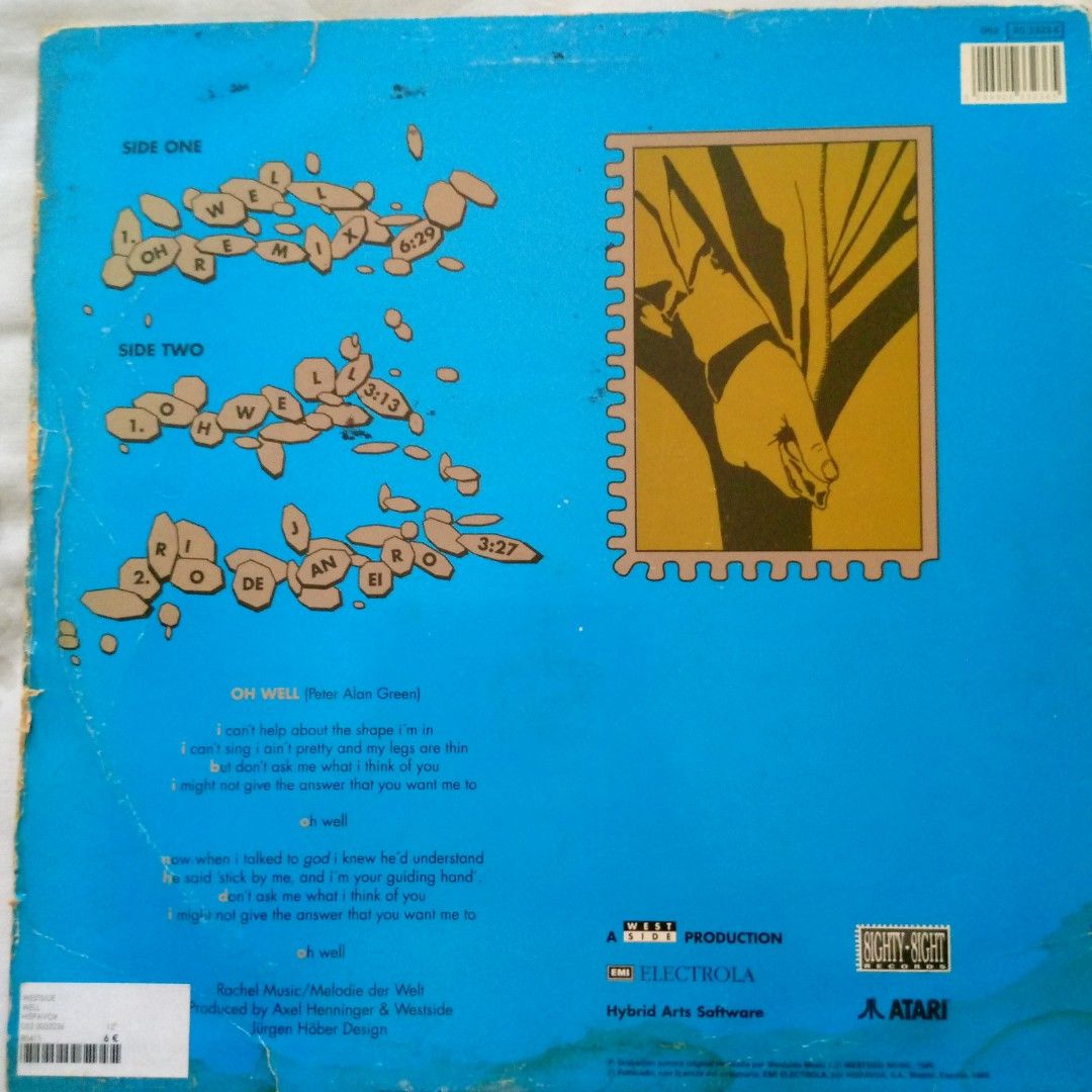 Oh Well Dance Techno Electronic Vinyl (Category: Vinyls) located in Manila. Submitted by homethingsetc (Listing ID 1329501333, Image 2). Description: Oh Well Dance Techno Vinyl 1990 250 pesos Pick up Cityland Wack Wack Royal Mansion.