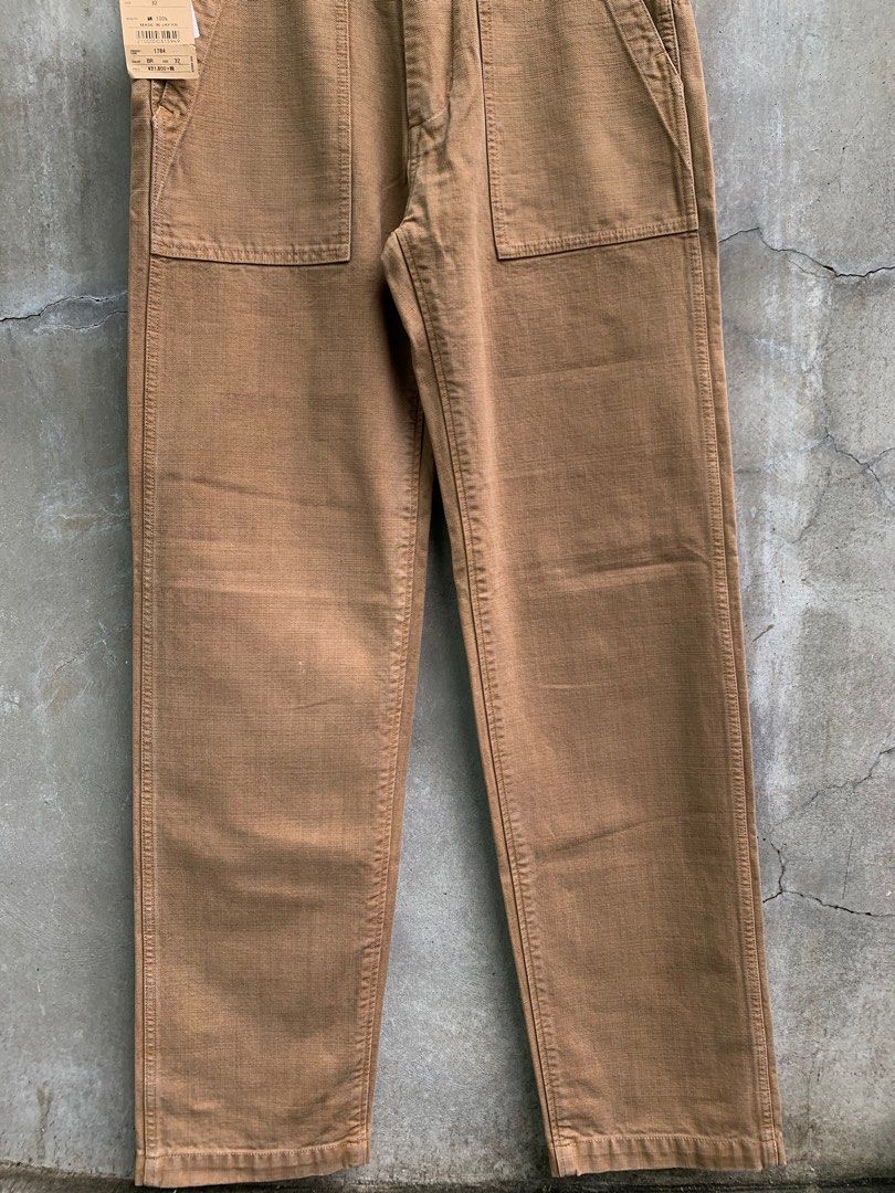 Studio D’artisan Work Pants (Category: Jeans) located in Baguio. Submitted by lordeidara (Listing ID 1329558153, Image 3). Description: 10/10 With tag Not Altered No Inclusion Color: Brown Material: japanese cotton Size on Tag: 32 Thigh: 12 Knee: 10 Waist: 15.5 Inseam: 33 Length: 45 Leg Opening: 8.5 Front Rise:14.