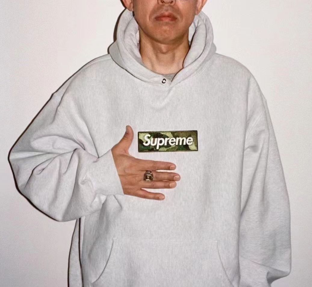 Supreme ash grey box logo outlet
