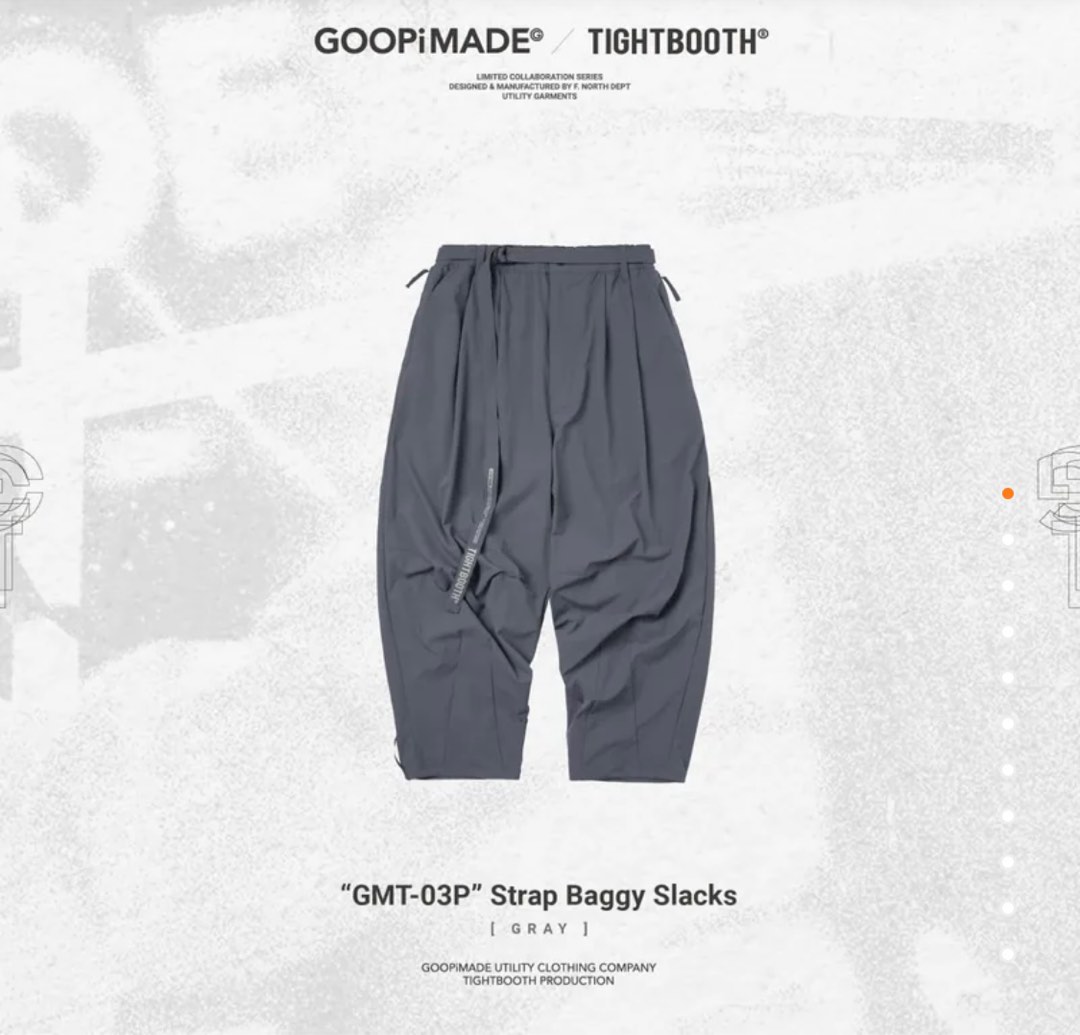 GOOPiMADE x TIGHTBOOTH “GTB-03P” SP Strap Baggy Slacks main image 0