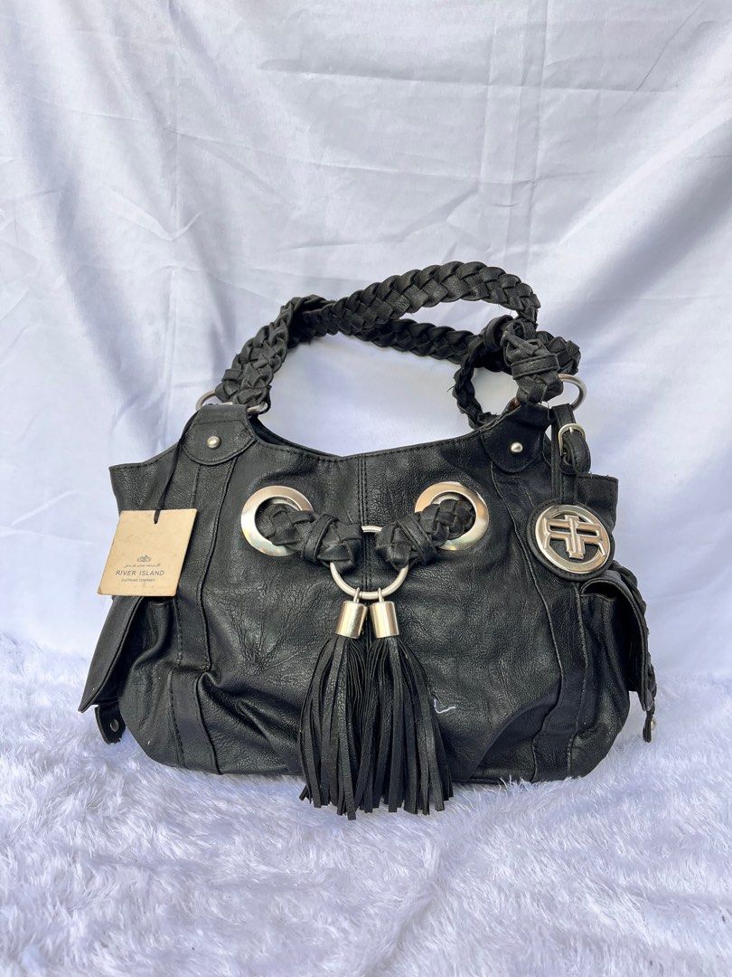 Tas River island tas kulit hitam