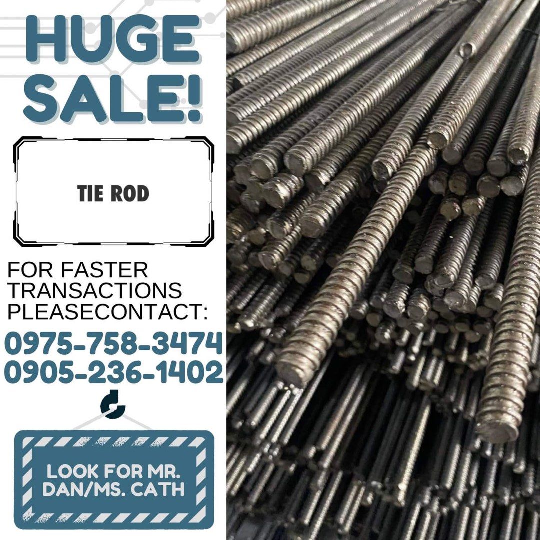 Tie rod (Category: Construction & Building Materials) located in Manila. Submitted by cathvesta_sales (Listing ID 1329490463, Image 1). Description: .