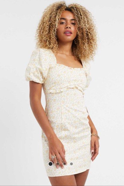Topshop puff sleeve dress outlet
