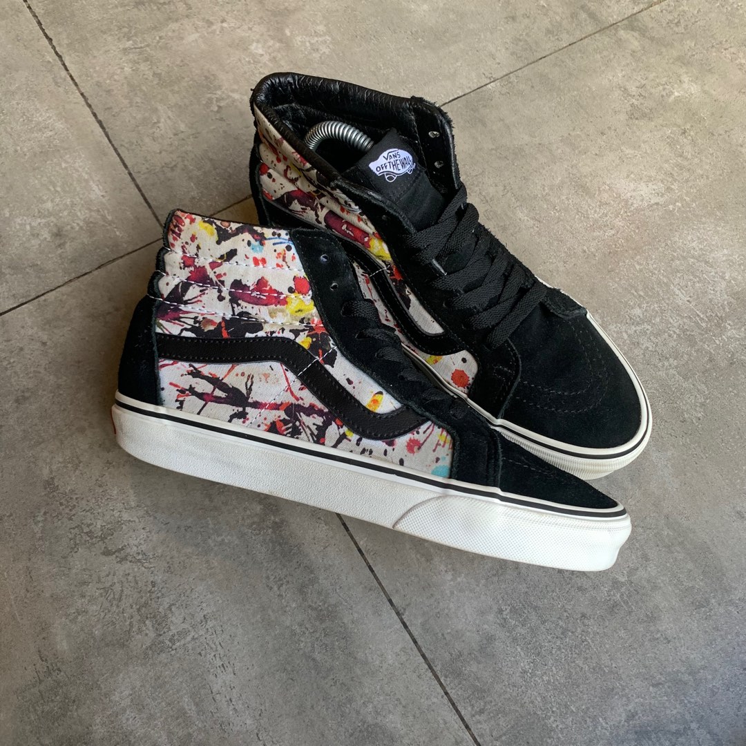 Vans paint splatter sk8 hi cheap