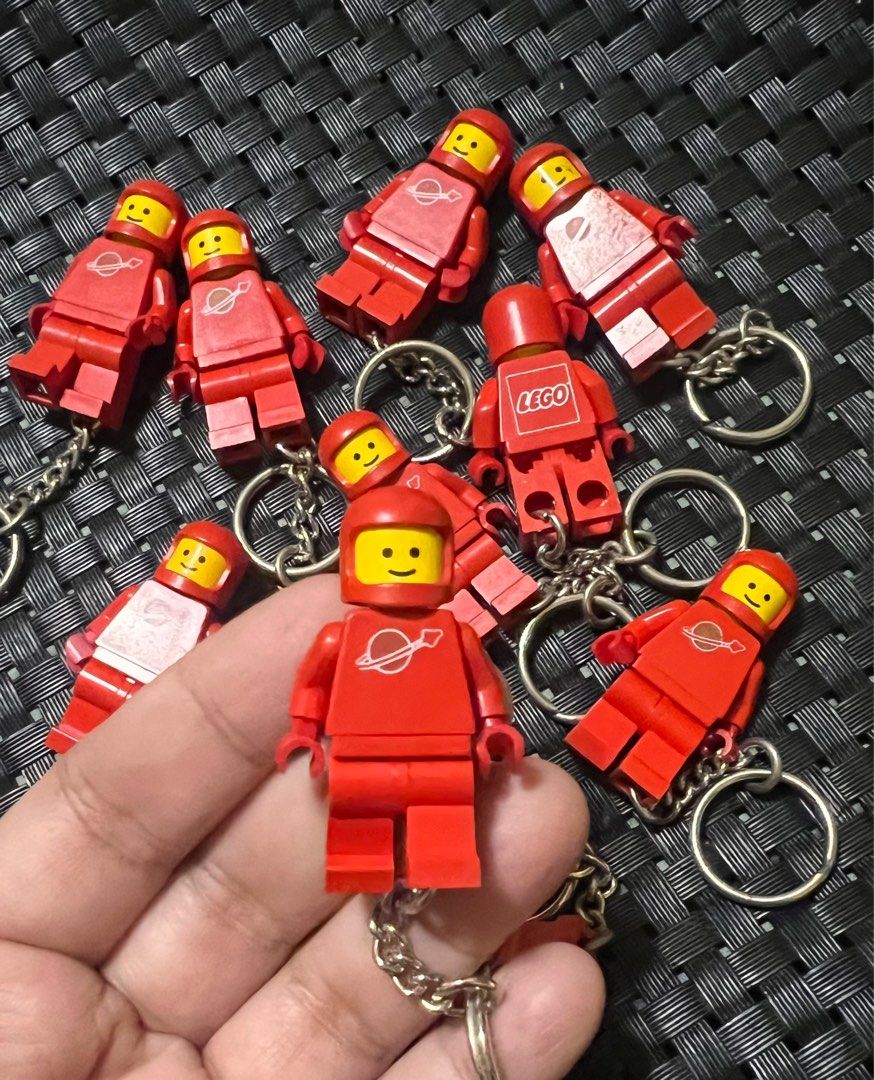 Vintage Lego RED Spaceman Key chain (Category: Character Goods) located in Manila. Submitted by yourtoothfairy (Listing ID 1329582016, Image 1). Description: 1500 each RARE lego classic red spaceman key chain. never used, the chain has some discoloration due to storage. ( barely noticeable).