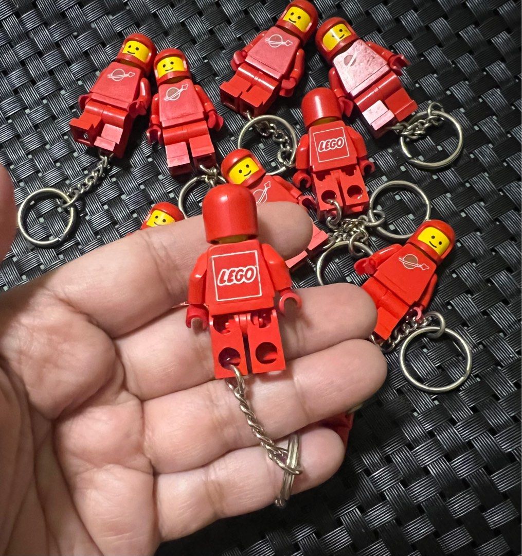 Vintage Lego RED Spaceman Key chain (Category: Character Goods) located in Manila. Submitted by yourtoothfairy (Listing ID 1329582016, Image 2). Description: 1500 each RARE lego classic red spaceman key chain. never used, the chain has some discoloration due to storage. ( barely noticeable).