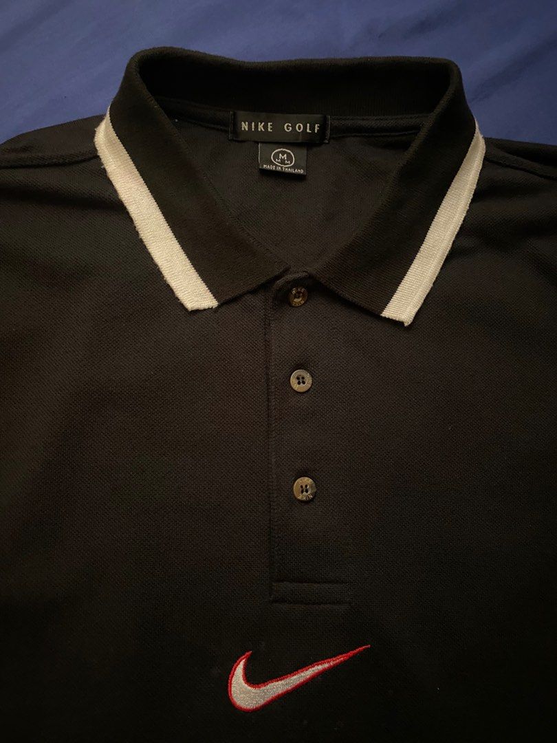 nike shirt swoosh on collar