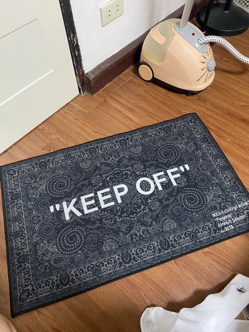 off white ikea keep off rug