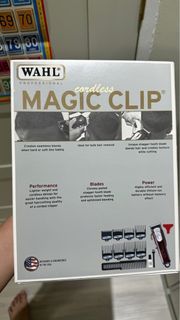 For today only 5,500! Wahl 5-Star Magic Clip Cordless Clipper Made in Hungary