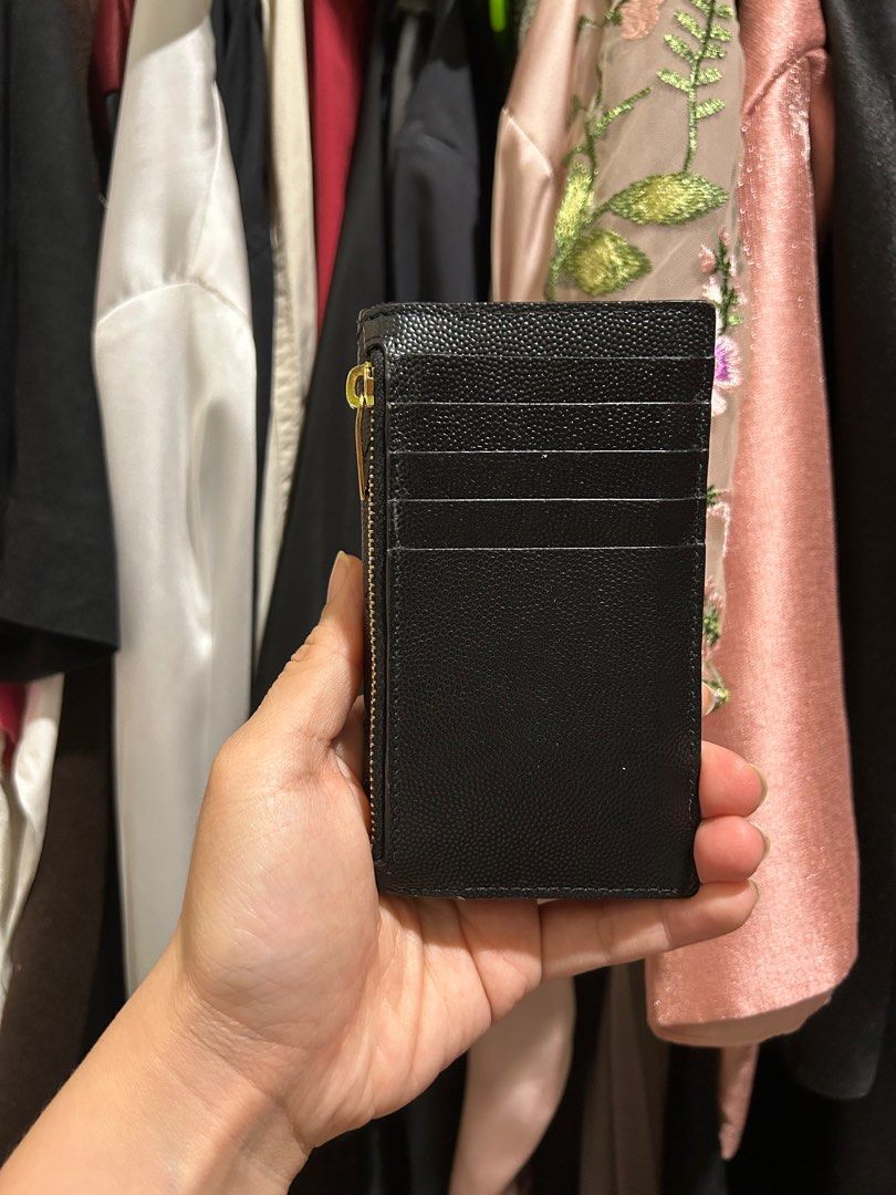 YSL CARD HOLDER (Category: Luxury Bags & Wallets) located in Subic. Submitted by riadg21 (Listing ID 1329594692, Image 2). Description: YSL Cardholder in black caviar leather. Bought in Hong Kong last January 2024.