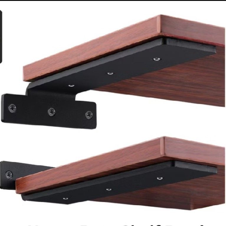 2pcs Heavy Duty Wall Shelf Bracket Black only (Category: Shelves, Cabinets & Racks) located in Lapu Lapu. Submitted by am.thingspreloved (Listing ID 1329718119, Image 2). Description: Details: - 5mm thick - 10 inches - Color: Black - with screws and tox.