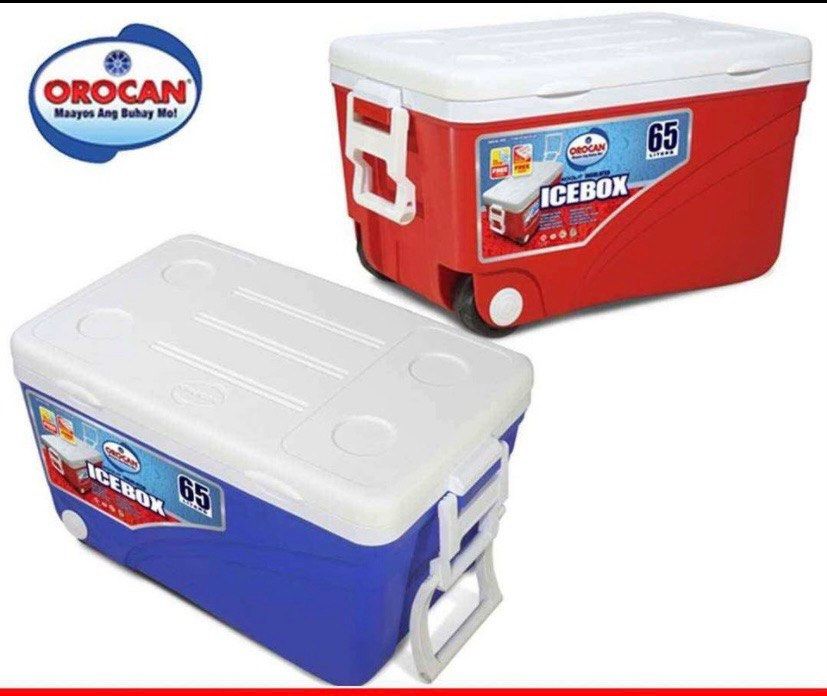 65L orocan ice box storage (Category: Food Organization & Storage) located in Manila. Submitted by kellychz (Listing ID 1329818651, Image 2). Description: OROCAN ICE BOX COOLER STORAGE 65L BRAND NEW ORIGINAL AT HINDI CLASS A COD GCASH.