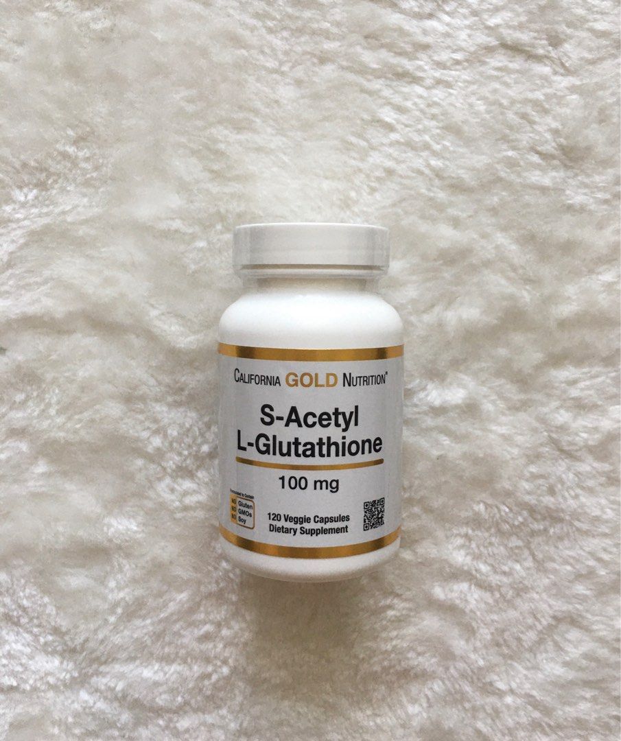 現貨- S-乙酰基谷胱甘肽120粒大樽裝4個月用量✳️ California Gold Nutrition S-Acetyl L-Glutathione  100 mg 120 veggi capsules (4 months servings) #谷胱甘鈦[包順豐智能櫃], 健康及營養食用品,