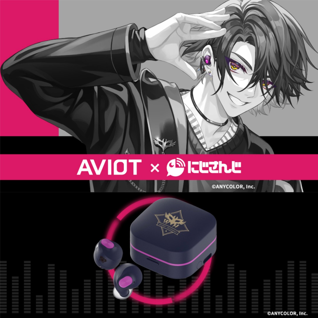 代購」[日版] AVIOT x NIJISANJI 渡会雲雀無線耳機TE-Q3-HBR