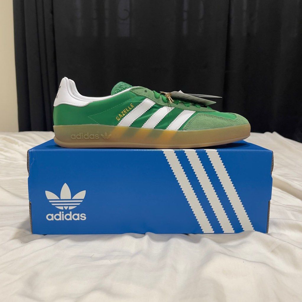 adidas gazelle silver green womens Gazelle Indoor Sneakers Green
