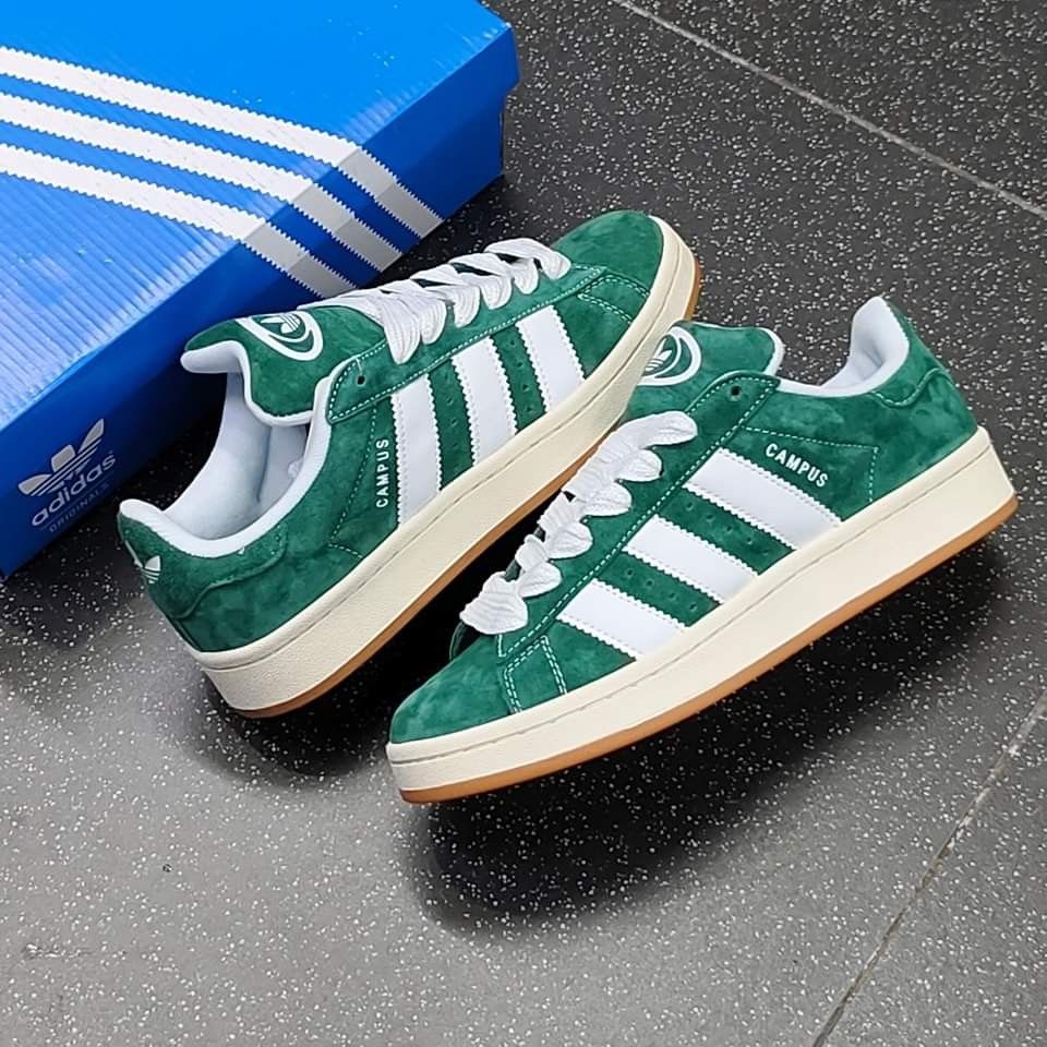 adidas gazelle silver green womens Adidas Originals Campus 00 Dark Green