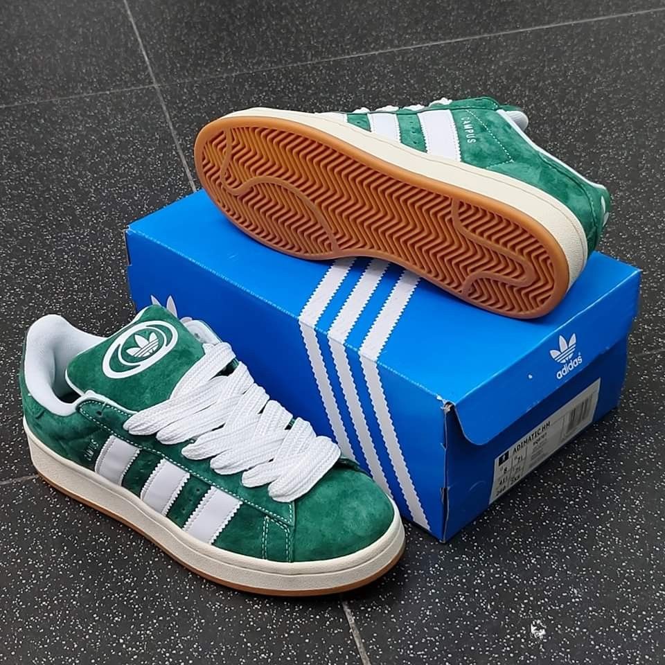 adidas gazelle silver green womens ADIDAS CAMPUS 00s DARK GREEN CLOUD WHITE – DRIP DROPS main image 1