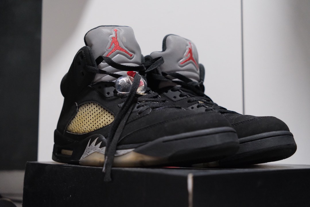 Nike air jordan 5 og black metallic shop