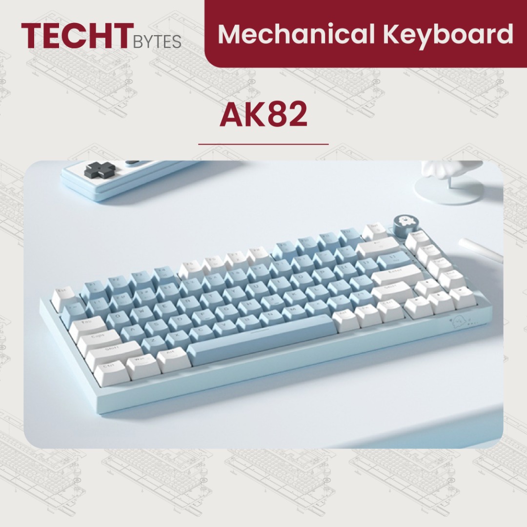 AK82 Hot-Swappable Mechanical Keyboard (75% keyboard layout, tri-mode ...