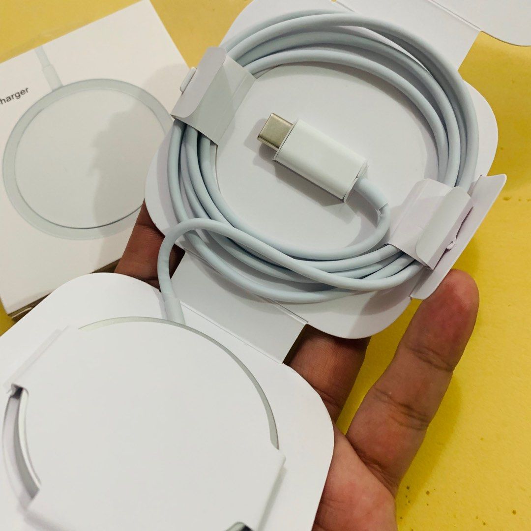 Apple🍏 MagSafe Charger (1m) (Category: Chargers) located in Manila. Submitted by walsgadsaccesorries (Listing ID 1329711491, Image 3). Description: The MagSafe Charger makes wireless charging a snap. The perfectly aligned magnets attach to your iPhone 12 or later. The MagSafe Charger provides faster wireless charging up to 25W when paired with a 30W power adapter. The MagSafe Charger is compatible with Qi2 and Qi charging, so it can be used to w