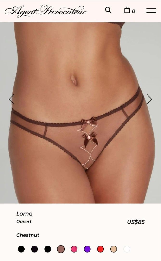 Authentic Agent Provocateur Underwear (Category: Undergarments & Loungewear) located in Taguig. Submitted by janabanana101 (Listing ID 1329690473, Image 1). Description: Authentic Brand new Agent Provocateur Underwear Size: 2 RFS: Wrong size Price is negotiable.