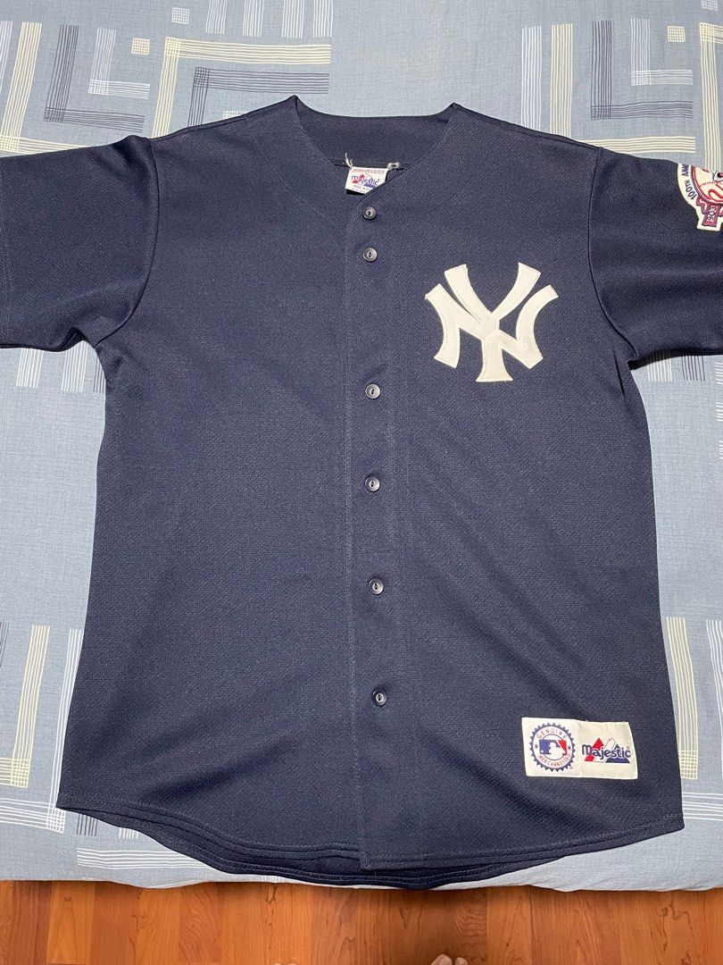Authentic Majestic New York Yankees Derek Jeter 100th Anniversary Commemorative MLB Baseball Jersey