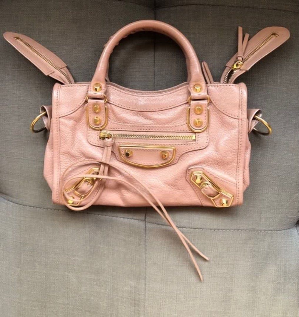 Authentic Mini Balenciaga Metallic Edge (Category: Luxury Bags & Wallets) located in Manila. Submitted by frommyclosetmnl (Listing ID 1329725818, Image 3). Description: AUTHENTIC MINI BALENCIAGA METALLIC EDGE with original dustbag, strap, mirror and entrupy certificate. Bought recolored from gieluxurybags (IG).