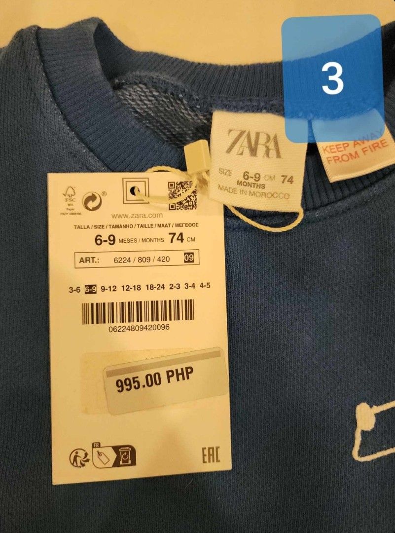 Authentic Zara Top for baby boy (Category: Babies & Kids Fashion) located in Manila. Submitted by allthingsloved28 (Listing ID 1329683184, Image 3). Description: Authentic Zara Top for baby boy 6 - 9 months.