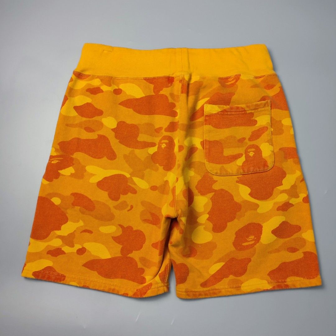 Pubg Orange Bape Shorts AXXAN Unisex Pubg Bape X Shark Tracksuit