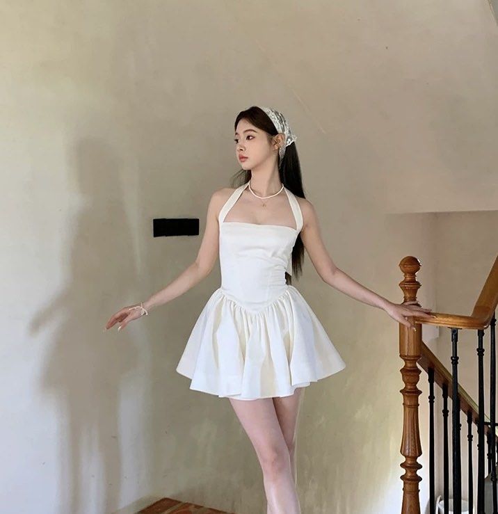 off shoulder mini dress for women Hardware Detail Off-Shoulder Cut-Out Mini Dress in White - 4