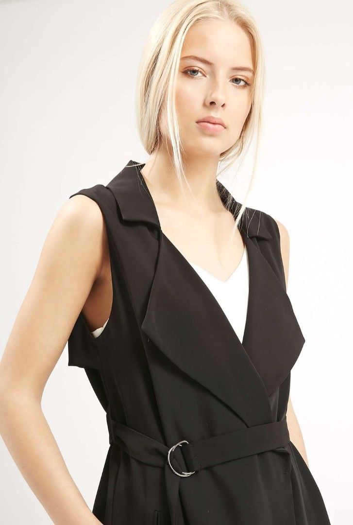 BNWT Topshop Long Vest Trench
