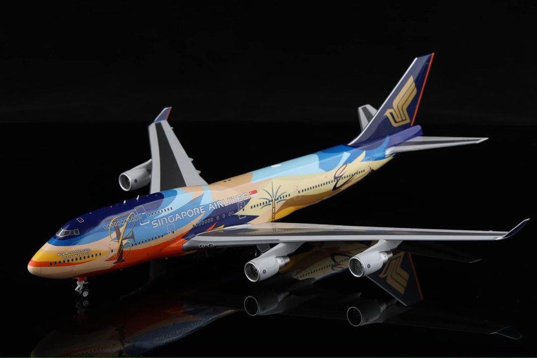 SQ Wings 1:200 シンガポール航空 B747-400 9V-SPK SQ Wings 1:200 Singapore Airlines Boeing B747-400 Diecast