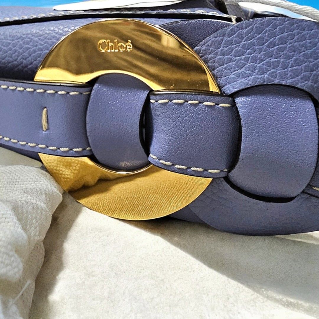 Chloé Mini Darryl Leather Shoulder Bag (Category: Cross-body Bags) located in Quezon City. Submitted by d.ele (Listing ID 1329771714, Image 3). Description: CHLOE Mini Darryl Leather Shoulder Bag Color: Gentle blue Material: pebbled leather Like new. Used once. With dust bag, authenticity card and tag..