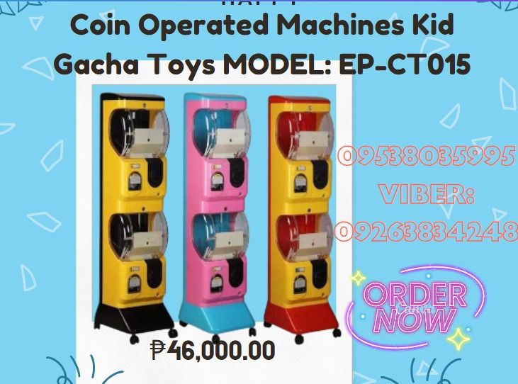 Coin Operated Machines Kid Gacha Toys MODEL: EP-CT015, Everything Else ...