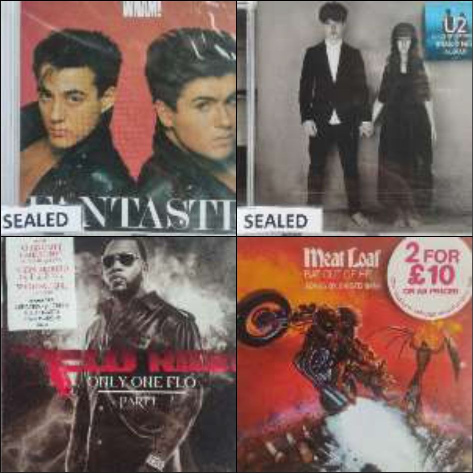 Foreign CD X (Assorted) (Category: CDs & DVDs) located in Imus. Submitted by big3collectibles (Listing ID 1329738427, Image 2). Description: P250 – P650 EX to Mint (sealed) Media Condition We Provide google photos link of some available CDs. See detail below for Pressing / Pricing: 1. U2 - The Unforgettable Fire USA P400 2. Meat Loaf - Bat Out Of Hell EUR P400 3. Wham - Fantastic USA P400 (sealed) 4. Flo Rida - Only One Flo Part I USA P400 5. Lis
