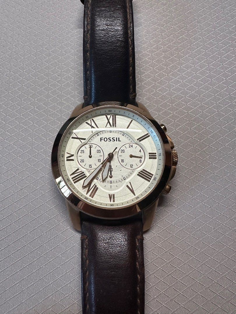 Fossil Grant Chronograph Leather Watch