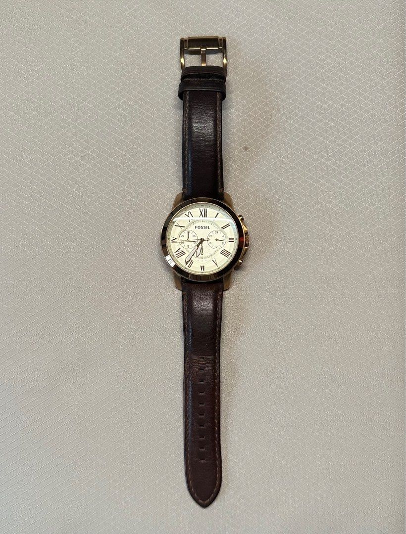 Fossil Grant Chronograph Leather Watch