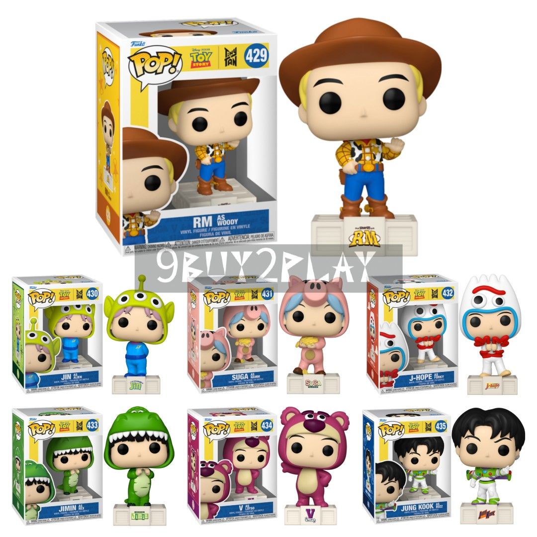 新貨預訂」Funko pop Toy Story X TinyTan BTS RM Woody Jin Alien