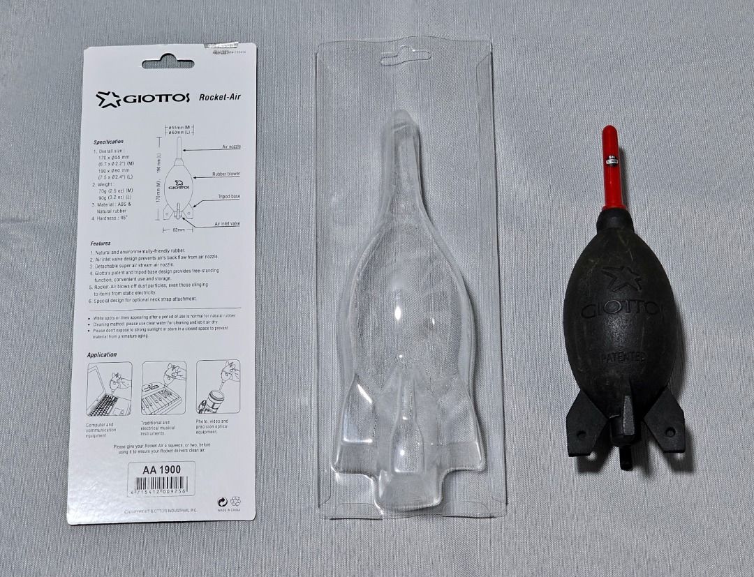 Giottos Rocket Air Blaster Dust-Removal Tool (Large Size: Length is 7.5 ...