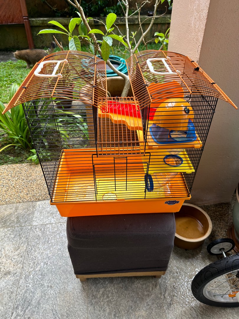 Hamster cage TESORO in Orange Pet Supplies Homes Other Pet Accessories on Carousell