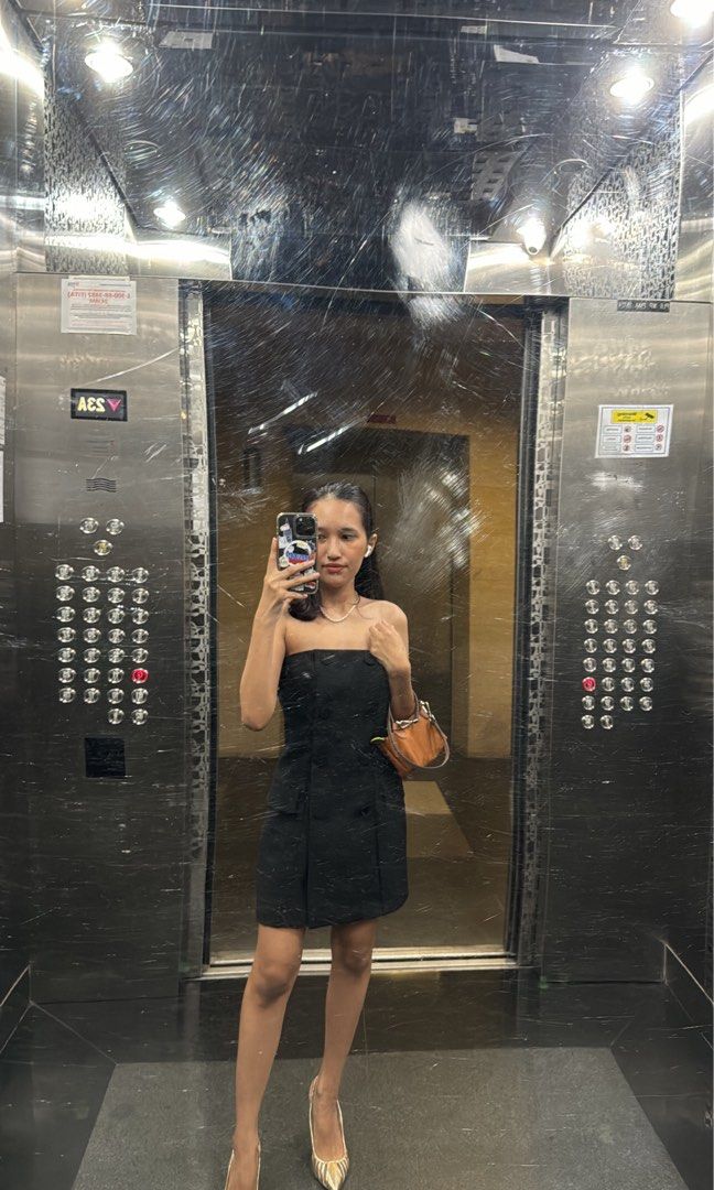 H M Bandeau Tuxedo Dress