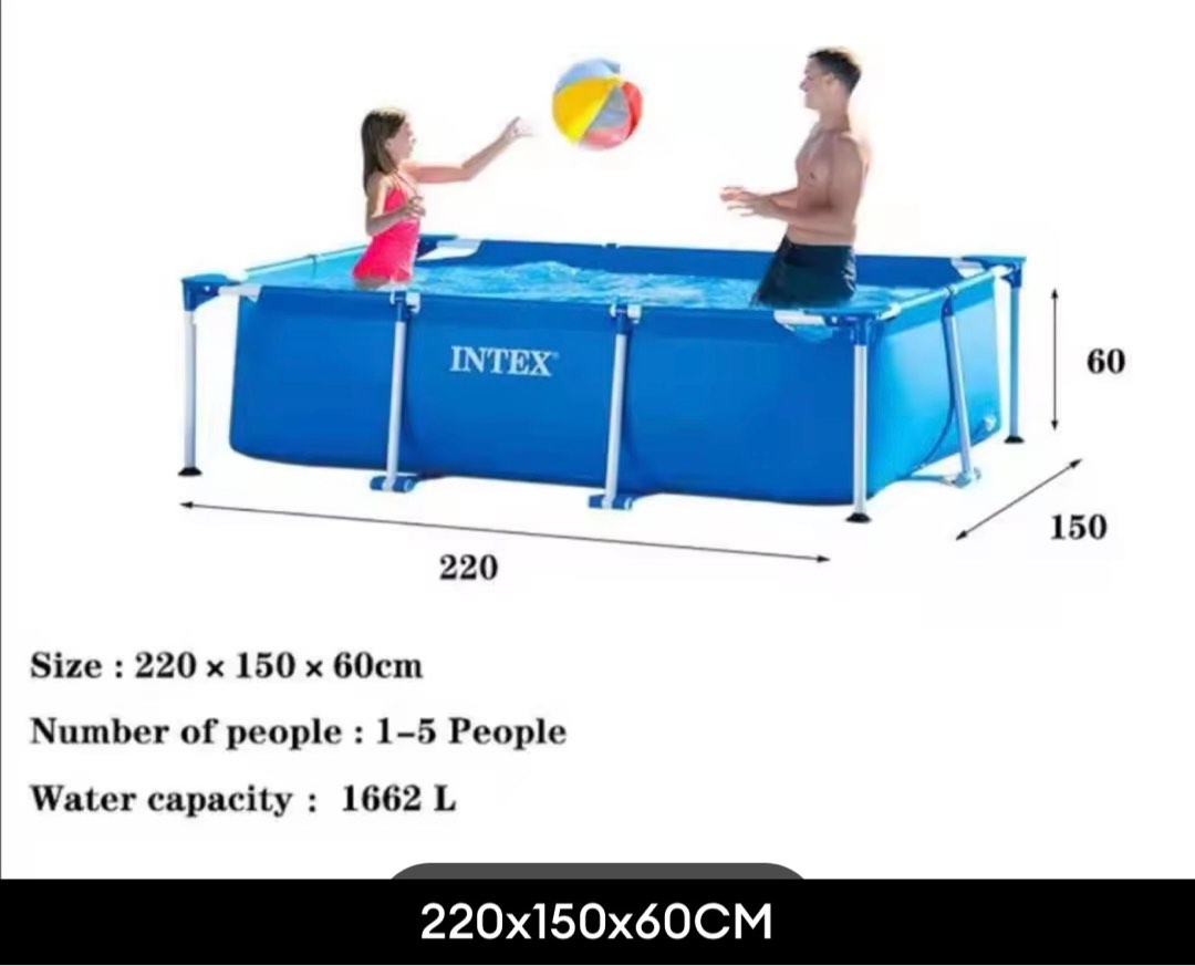 Intex Rectangular Frame Set Pool, Furniture & Home Living, Outdoor ...