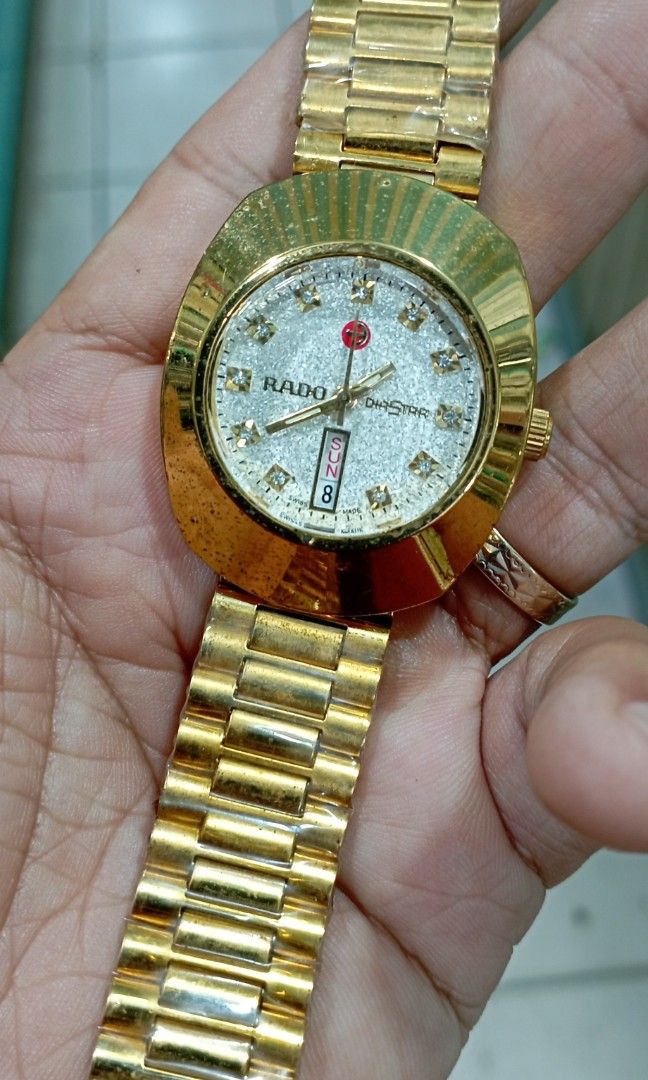 Jam rado jam tangan elegant stenlis steel quartz gold