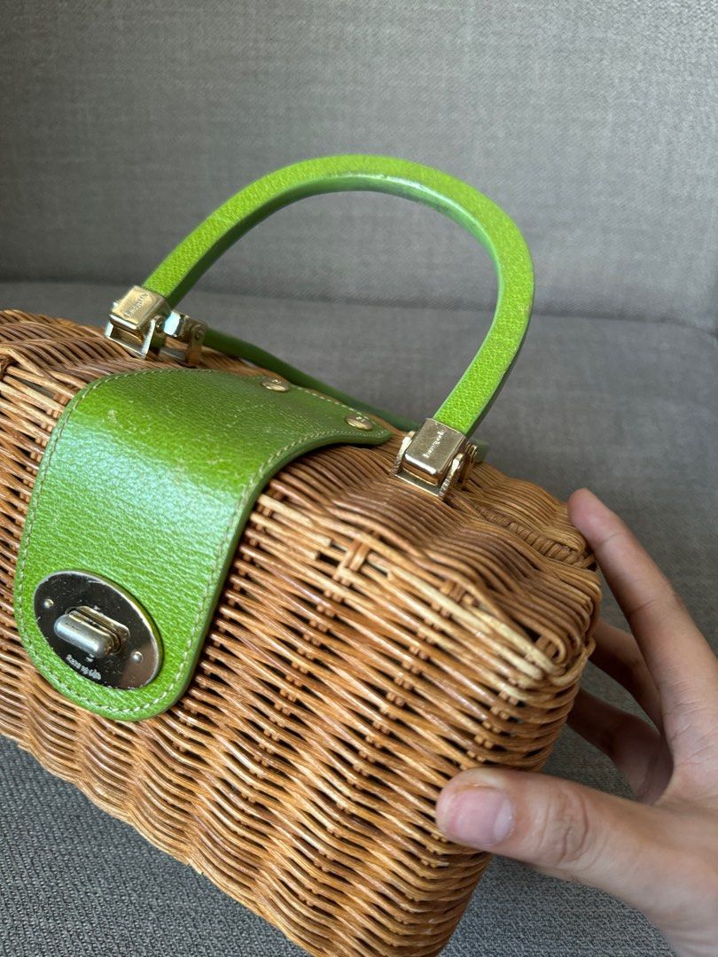 Kate Spade Woven Bag (Category: Luxury Bags & Wallets) located in Quezon City. Submitted by charmenella (Listing ID 1329729355, Image 3). Description: Bought in Japan last Dec2023 Please check picture for condition Bought this for an event only Can send pic for reference Style is perfect for Filipiniana outfit.
