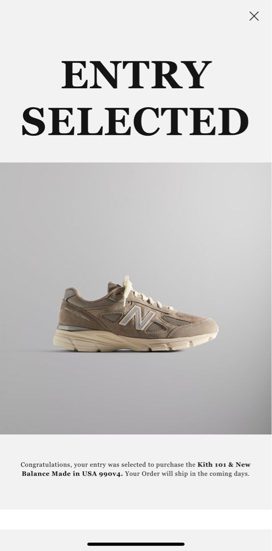 KITH × おとなしい New Balance 990V4 Moonrock